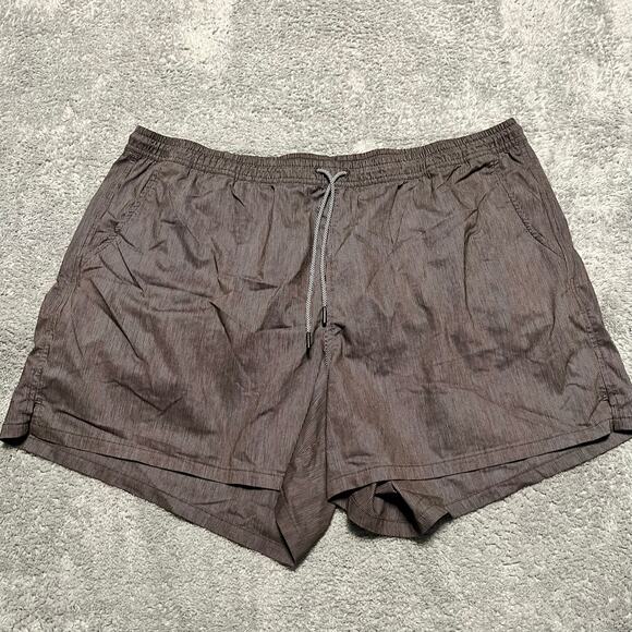 Athleta Shorts Womens XXL Marin 5" Board Grey Striped Drawstring Lounge Beach - Picture 1 of 10